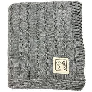 KAISER 6521823 CABLE KNITT - babydeken gebreide kleur lichtgrijs