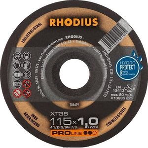 Rhodius FT38 TOP 205601 Doorslijpschijf recht 115 mm 1 stuk(s) RVS, Staal