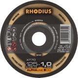 Rhodius ALPHALine I XT70 Doorslijpschijvenset in Alpha-box - 125 x 22,23 x 1mm - RVS/Staal (10st)