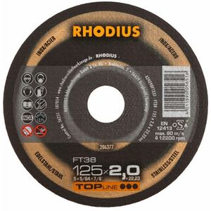 Rhodius 210763 FT38 TOPline Lll Doorslijpschijf Conventioneel 125x2,5x22,23 (25 St)
