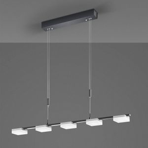 Bopp Quad LED hanglamp 5-lamps zwart/alu