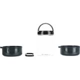 TRIXIE Reisenapf 3 -in- 1-Futterbox, Kunststoff, á 750 ml + 2 l Futterbehälter