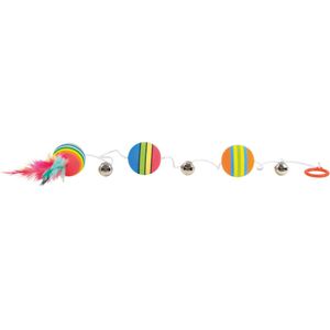 Trixie regenboog balletjes aan elastisch koord