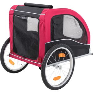 Trixie Hondenfietskar - Zwart Rood - L - <30 kg - 72x86x80/145 cm