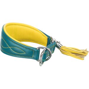Trixie Active Comfort Anti-trek Windhondenhalsband Petrol/geel S