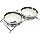 Trixie Eat on Feet Napfset mit Ständer - 2 x 1,6 l, Ø 20 cm