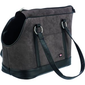 Trixie - Hondentas Alfie - Grijs - Polyester Kunstleer Kunstvacht