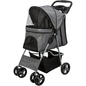 TRIXIE Huisdieren wandelwagen inklapbaar grijs | Dierenmand