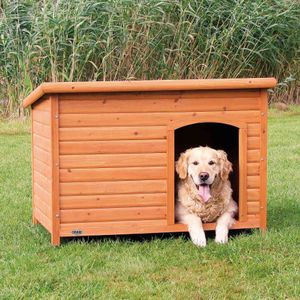 Trixie Natura Hondenhok Classic Met Plat Dak Bruin