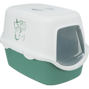 Trixie - Kattenbak Vico Met Print Groen / Wit