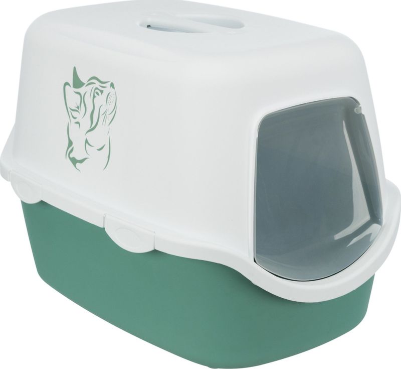 Trixie - Kattenbak Vico Met Print Groen / Wit