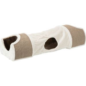 Trixie krabtunnel lichtgrijs / bruin / taupe 110x30x38 cm