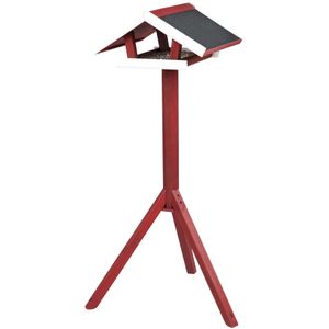 Trixie Natura Vogelvoederhuis met standaard, 46 × 22 × 44 cm, rood/wit