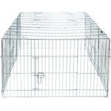 TRIXIE natura Freilaufgehege mit Abdeckung verzinkt 216x116x65cm
