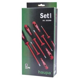 Haupa Schroevendraaier 1000V set - 6-delig  - Rood