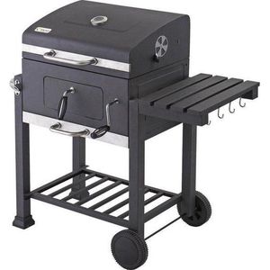 Tepro Toronto Click barbecue bbq houtskool - grilloppervlak (LxB) 56 x 42 cm - met Thermometer in de Deksel - RVS - Houtskoolbarbecue