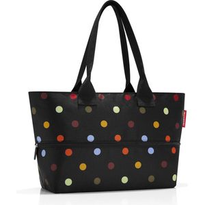 Reisenthel Shopper e1 Shopper - Schoudertas - Polyester - 12 naar 18 L - Dots Zwart