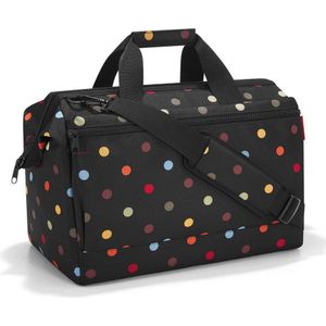 Reisenthel Allrounder L Pocket Reistas - Weekendtas - Maat L - Polyester - 32L - Dots Zwart;Multi Kleur