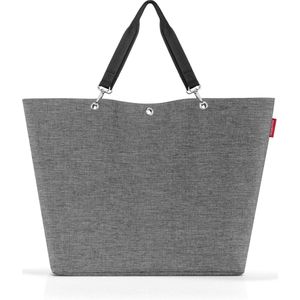 reisenthel Shopper XL – ruime boodschappentas en elegante handtas in één, van waterafstotend materiaal, Twist Silver, X-Large, Shopper