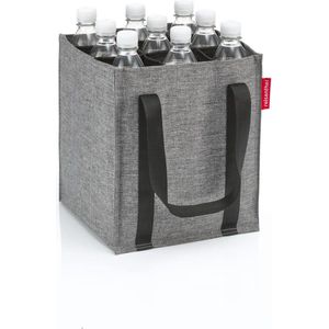 reisenthel bottlebag twist silver - 9 vakken, eenvoudig recycling van flessen, draagriemen, kleur: twist silver