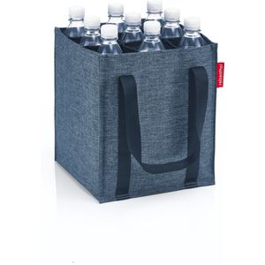 reisenthel Bottlebag Twist Silver – 9 vakken, eenvoudige recycling van flessen, draagriemen, Twist Blue, eenheidsmaat, tas voor 9 uiteinden, Twist Blue, Tas voor 9 flessen