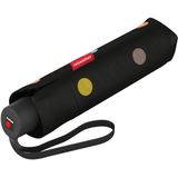 Reisenthel Umbrella Pocket Classic Compacte zakparaplu met ergonomische handgreep en groot dak, 24 x 4,5 x 5 cm, gewicht 270 g, Stippen (gekleurde stippen), Robuuste zakparaplu