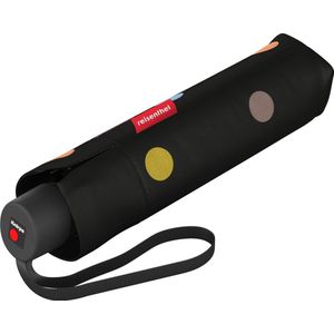 Reisenthel Umbrella Pocket Classic Opvouwbare Paraplu - ø 99 cm - Dots Zwart