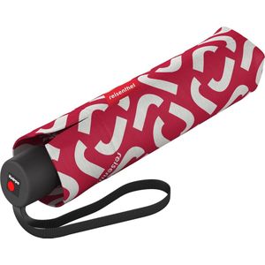 reisenthel Paraplu Pocket Classic Compacte zakparaplu van gerecyclede PET-flessen, met ergonomisch handvat, rood, 24 x 4,5 x 5 cm, Robuuste zakparaplu