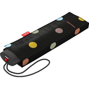 Reisenthel Umbrella Pocket Mini Opvouwbare Mini Paraplu - ø 97 cm - Dots Zwart