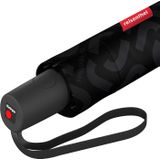 Reisenthel Umbrella Pocket Duomatic Opvouwbare Paraplu - ø 97 cm - Signature Black Hotprint Zwart