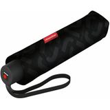 Reisenthel Umbrella Pocket Classic Opvouwbare Paraplu - ø 99 cm - Signature Black Hotprint Zwart