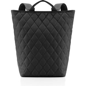 Reisenthel Shopper Backpack Rhombus Black - Urban en stijlvolle rugzak, laptopvak, modern design, zwart, One Size