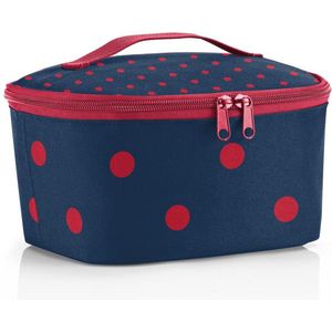 reisenthel Coolerbag XL tot XL koeltas van hoogwaardig polyesterweefsel, ideaal voor picknicks, winkelen en onderweg, Rood met gemengde stippen, koeltas