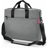 reisenthel Workbag Twist Silver - eenvoudige en functionele werktas, laptopvak, schouderriem, Twist Silver