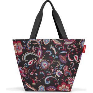 Reisenthel Shopper – ruime boodschappentas en elegante handtas in één – van waterafstotend materiaal, Paisley Black, Medium, shopper