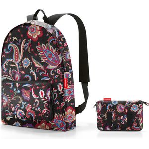 Reisenthel Mini Maxi Rucksack Rugzak - Opvouwbaar - 14L - Paisley Zwart