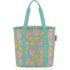 reisenthel Thermoshopper Navy koeltas voor boodschappen of picknick met 2 draagriemen, gemaakt van waterdicht materiaal, kleur: ananas