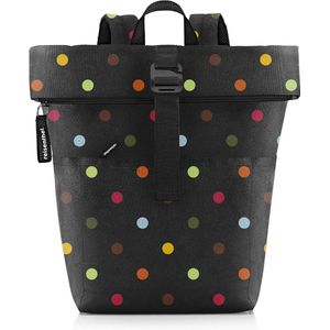 Reisenthel Rolltop Backpack Rugzak - 15,6 Inch laptop - 22L - Dots Zwart