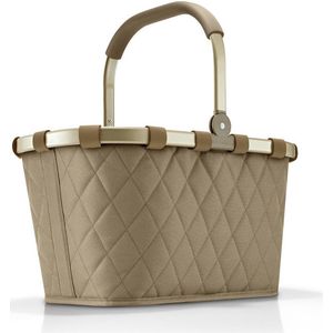 reisenthel Carrybag Boodschappenmand met veel opbergruimte en praktische binnenzak, elegant en waterdicht design, ruitbus olijf, Eén maat, Sport.