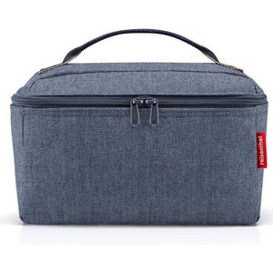 reisenthel Beautycase Vierkante toilettas, visgraatmotief, donkerblauw, 27 x 18 x 17 cm (b x h x d), modern, Herringbone donkerblauw, Modern