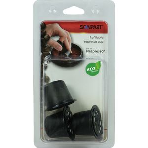 Scanpart navulbare koffiecuphouder - Voor gemalen koffie - Geschikt voor Nespresso apparaten - Alternatief - 3 stuks