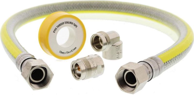 Scanpart - Gasslang Aansluitset - 75 cm - Flexibel - RVS