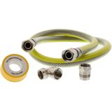 Scanpart - Aansluitset - Gasslang 1/2 - 125cm - RVS Flex PVC