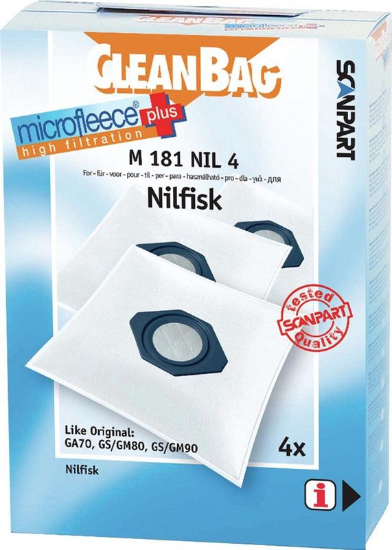 Stofzuigerzakken - Synthetisch - 4 Stuks - Voor Nilfisk GA70, GS/GM80, GS/GM90