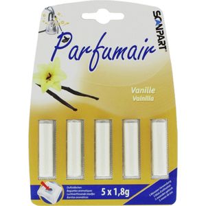 Parfumair geurstaafjes voor stofzuiger - Vanille geur - Stofzuigerverfrisser - Geschikt voor stofzuigerzak - 5 stuks