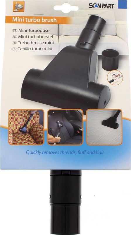Scanpart - Mini Turboborstel - Borstel - 35mm - 32mm - Inclusief Adapter