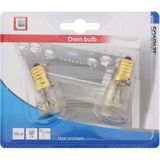 Scanpart - Ovenlamp E14 15 W - Set Van 2 - Wit - Geschikt Voor Ovens