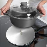 Scanpart - Inductie Adapterplaat - RVS - Diameter 26 cm - Afneembare Handgreep