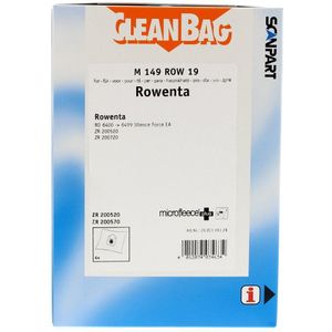 CleanBag - Stofzuigerzakken - 4 Stuks - Geschikt voor Rowenta Compact Power