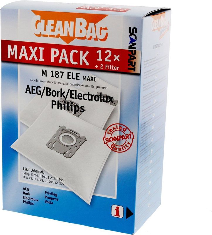 Stofzuigerzakken - Synthetisch - 12 Stuks - CleanBag Microfleece+